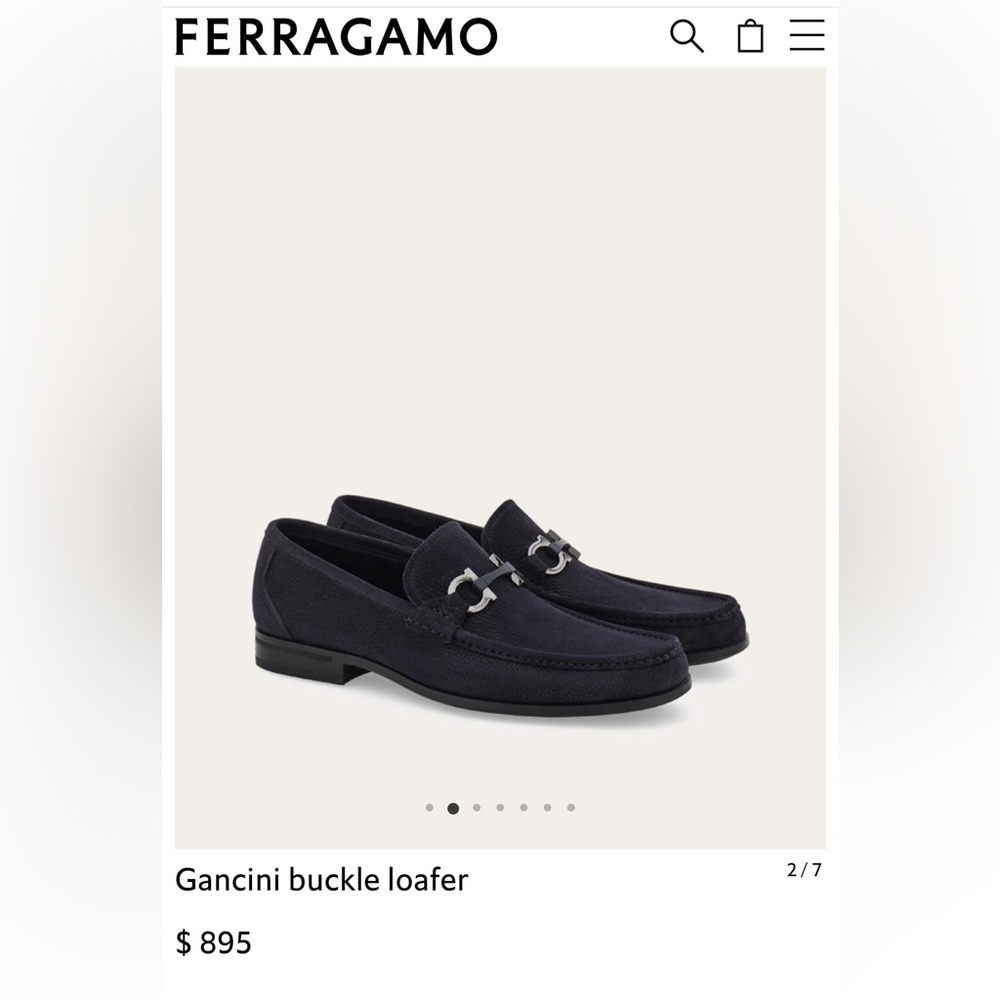 Salvatore Ferragamo Dark Blue Loafers - Picture 4 of 4